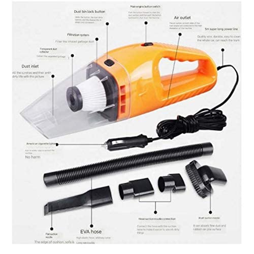 Soffiatore Aspiratore A Batteria 120w 4000pa Mini Aspirapolvere Portatile Per Auto Bagnato E Asciutto Senza Fili Per Uso Aspirapolvere Auto