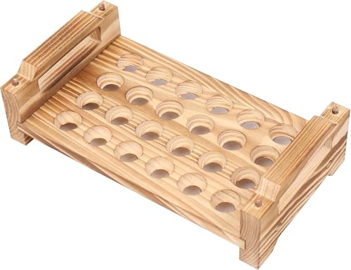 Soporte de madera apilable para 48 huevos de codorniz con diseño contenedor rústico 8