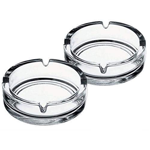 Cenicero de vidrio transparente pack de 2 piezas cod.HT00336ZZ cm diam.10,7 by Varotto & Co.