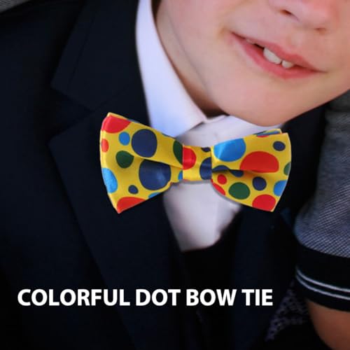 1 Set Kids Clown Cosplay Costum Dot Bow Tie Belt Colorful Dot Suspender Bowtie Party Favor Costume Suit for Carnival, Birthday Parties3