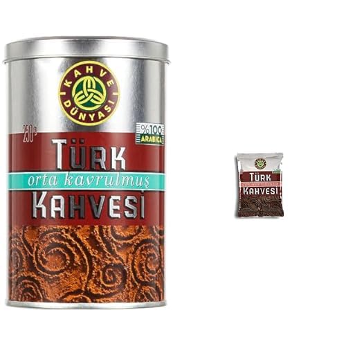 KAHVE DUNYASI Dünyası Orta Kavrulmuş Türk si 250 Gr & Çok Kavrulmuş Türk si 100 Gr