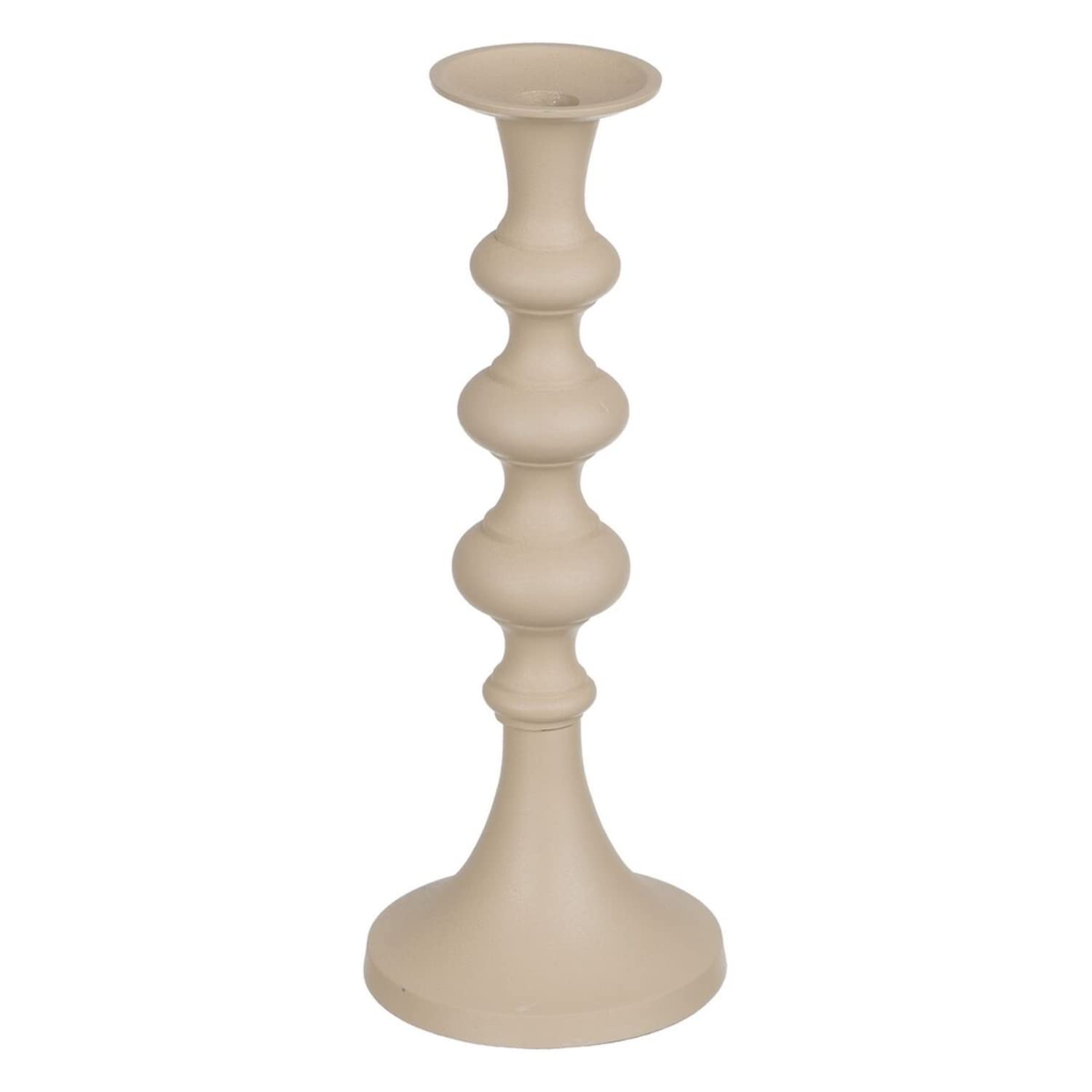 Candle holder 13 x 13 x 33 cm Aluminium Cream