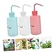 DOITOOL 3pcs Squeeze Wash Bottles 250ml with Bent Nozzle Pink Blue Eyelash Cleaning Bottles for Tattooing, Indoor Gardening, and Beauty Care