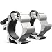 Synergee Silver Aluminium Barbell Collars - Locking 2" Olympic Size Weight Clamps - Quick Release Collar Clips - Bar Clamps Great for Crossfit, Olympic Lifts and Strength Training