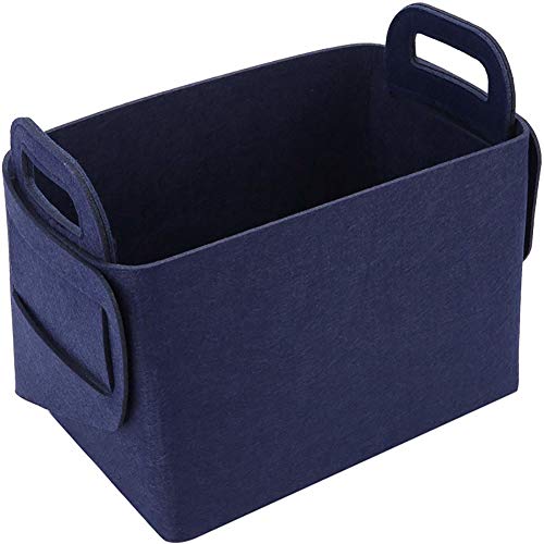 SXXYXH Panier Bois Chauffage Multifonction en Feutre, Panier D'organisation Pliable Grande Capacité, avec Poignées Transport Sac en Bois Cheminée Réutilisable 50 * 35 * 32Cm,Bleu Cover