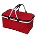 JUSTJUNMIN 32L Składany Piknik Camping Torby Lunch Izolowane Chłodnica Torba Cool Huger Storage Baskor Torba Box Outdoor Przenośny Kosz piknikowy torba na posiłek (Color : Red)