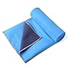 Eunzel 2 Pack Hot Yoga Towel, Reversible Two-Tone Non-Slip Yoga Mat Towel, Sweat Absorbent for Hot Yoga, Pilates and Workout, 72" x 26.5", Navy& Blue/Army Green& Pink