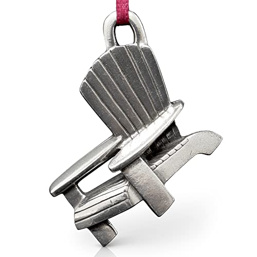 Danforth Adirondack Chair Ornament – Handcrafted Pewter Specialty Ornaments - 1 ¾”, Made In Usa #TOP15
