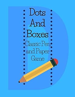 Dots and boxes: Dots and boxes strategy puzzle book 2 player travel games dots game 125 page
