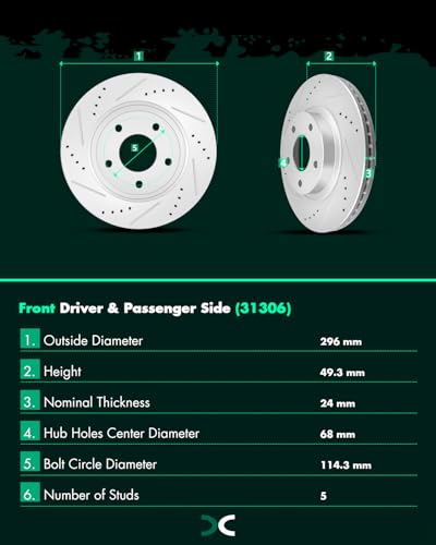 Image of SCITOO Front Disc Brake Rotors Kits Brakes Kits:31306