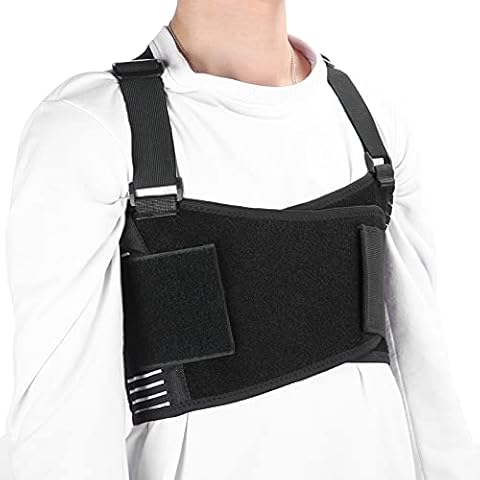 YUYTE Rib Fracture Support Brace, Posture Corrector for Men and Women, Chest Sternum Brace, Breathable Adjustable Chest Lumbar Protector Strap Belt for Rib Muscle Injuries, Bruised Ribs or Rib Flare Cover