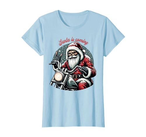 Motorrad Weihnachtsmann Biker Weihnachten Männer & Frauen T-Shirt