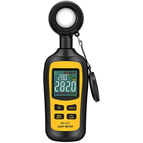 Handheld Digital Light Meter with Ambient Temperature Measurement Cover