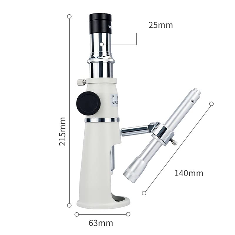 Microscope 40X/100X Pocket Mini Handheld Jewelry LED Illuminant Microscope Handle Magnifier Monocular Jewelery Loupe(100X)