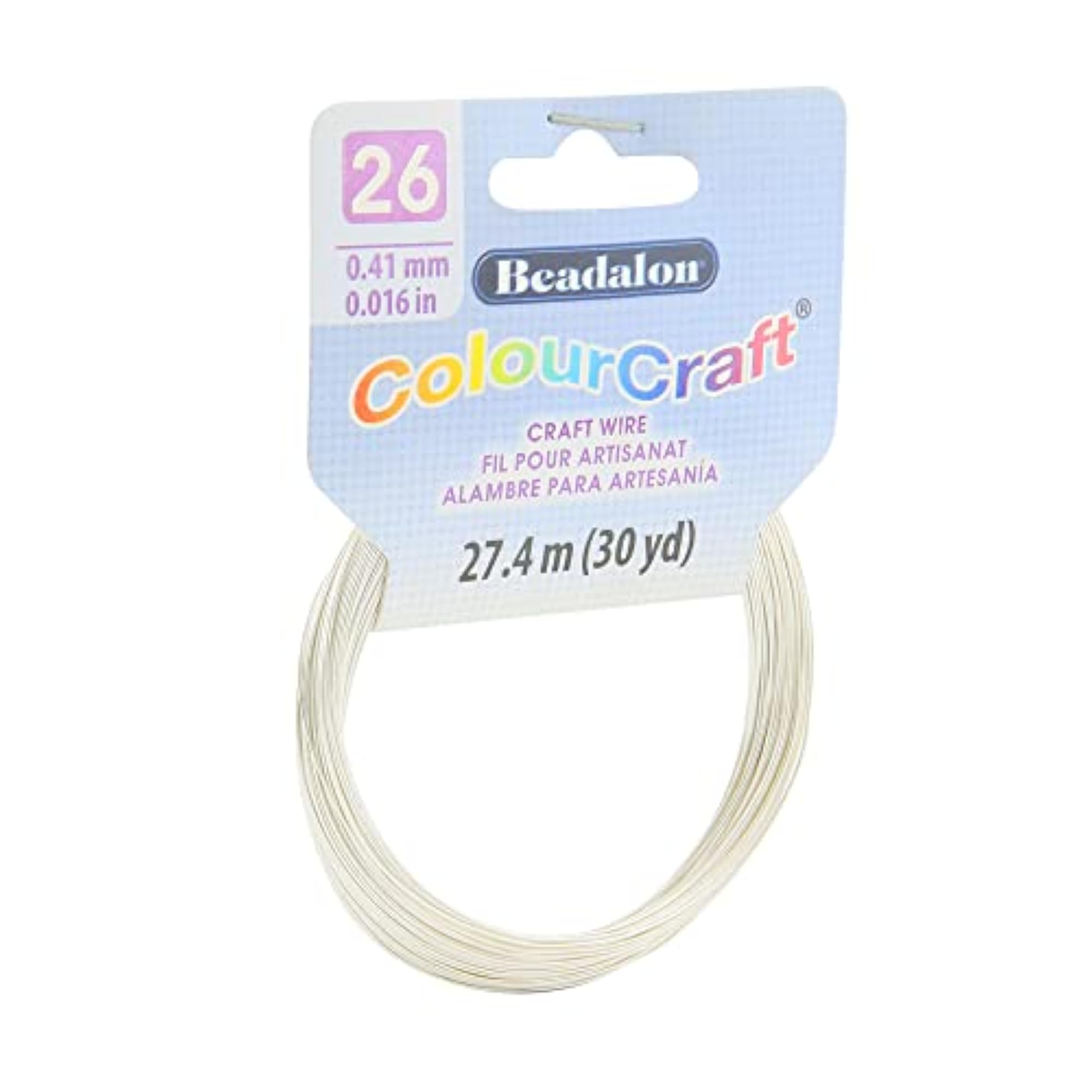ColourCraft Wire, 26 Gauge, Silver Matte Color