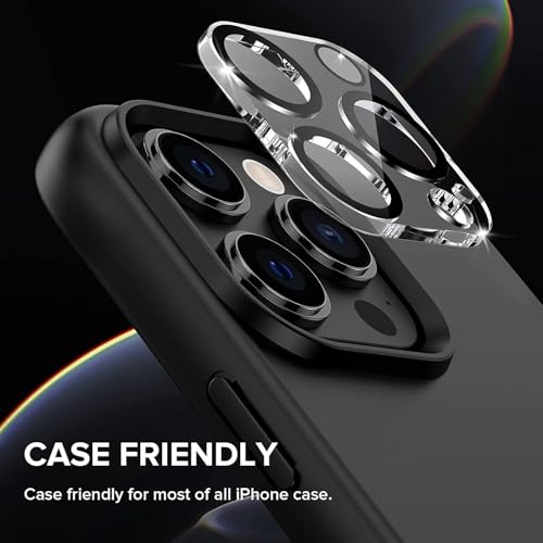 Image of HPTech Back Camera Lens Protector for Realme 15 5G (1 Pack) - 3D Premium Tempered Glass Camera Guard, Scratch Resistant, Ultra Clear, Black - Easy Installation, Anti-Fingerprint, HD Protection