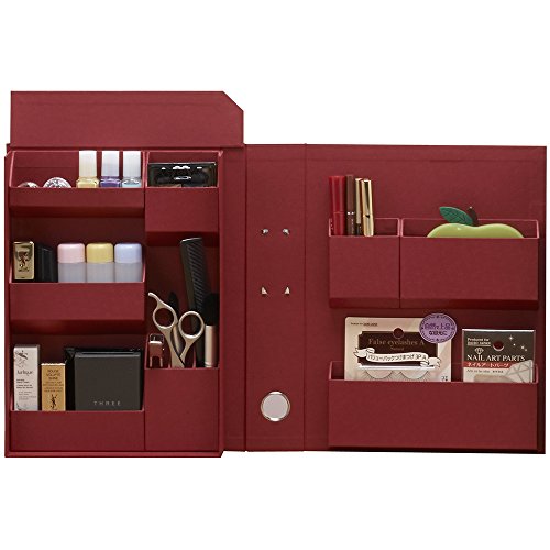 Image of Nakabayashi LST-FA4WR Lifestyle Tool Storage Box File A4 Wine Red