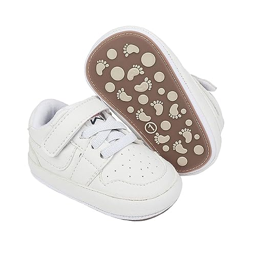 Image of Clowora Unsex Baby Shoes Boys Girls Infant Sneakers Non-Slip Soft Rubber Sole Toddler Crib First Walker Lightweight Shoes