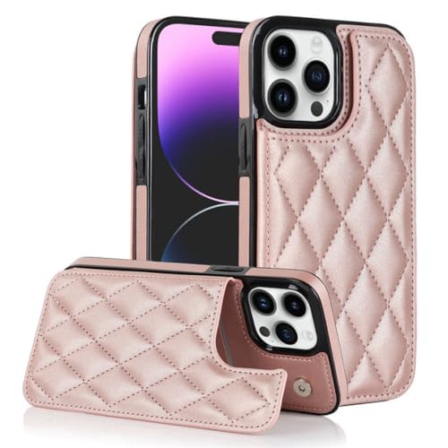 Étui portefeuille iPhone 11 Pro Max ENILSA or rose pour le quotidien