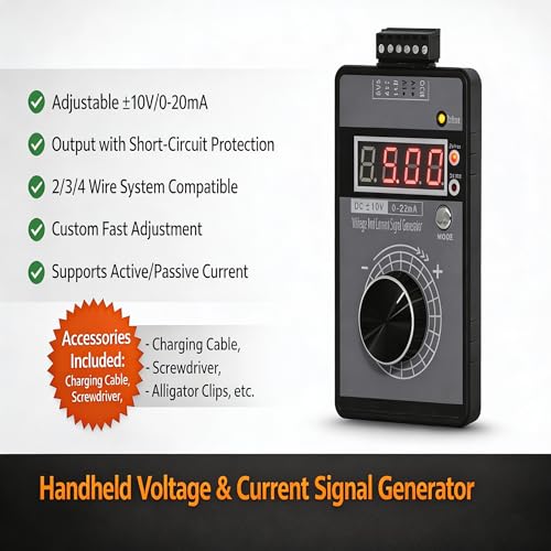Spannungsstromsignalgenerator, 0-10V 0-22mA Handheld Digitaler Signalgenerator, Analoger Signalquellenkalibrator, Tragbarer Signalgenerator, Einstellbare Stromspannung Analoger Simulator