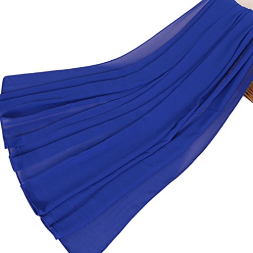 Image of LMVERNA Solid Color Bubble Chiffon Scarf for Women Fashion Soft Hijab Long Scarf Wrap Scarves