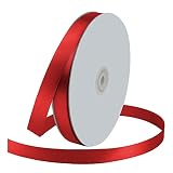 5/8" Wide x 100 Yards Single Face Polyester Satin Ribbon, Satin Ribbon for Crafts, Gift, Hair Bows,