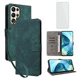 IUQXU Cover per Oukitel C68 Libro con Pellicola Vetro Temperato [Blocco RFID] Antiurto Supporto Custodia in Pelle Portafoglio per Oukitel C 68 OukitelC68 Verde
