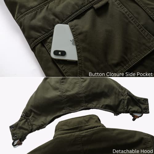 Image of L'MONTE Imported Men's Casual Cotton Fur Winter Hooded Jacket for Men