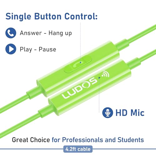Image of LUDOS FEROX USB C Headphones for iPhone 17 16 15 Pro Max Plus Air iPad Pro, 5 Years Warranty, USB-C Earbuds for Samsung Galaxy S24 S23 Ultra S22 S21 FE S20 Z Flip 3 Fold 4 A53, USB Type C Earphones