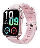 Raikon Reloj Inteligente Militar Hombre Mujer, Pantalla Táctil HD 1.5', GPS Dual, 170+ Modos Deportivos, Monitor Ritmo Cardíaco/Sueño, 3ATM Impermeable, Llamadas Bluetooth, para Android iOS,Rosa