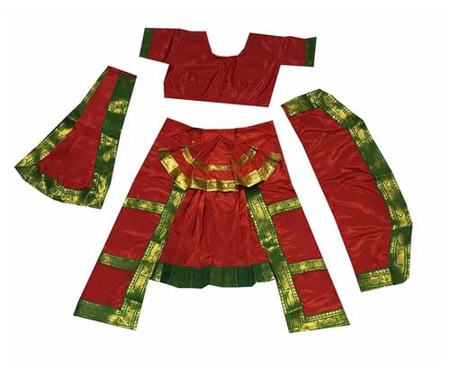 Red Bharatnatyam Classical Dance|| Costume For Girls|| Fancy Dress|| Competition||Annual Functions (14-16 year) (B0CSB17JZD) Amazon Price History, Amazon Price Tracker