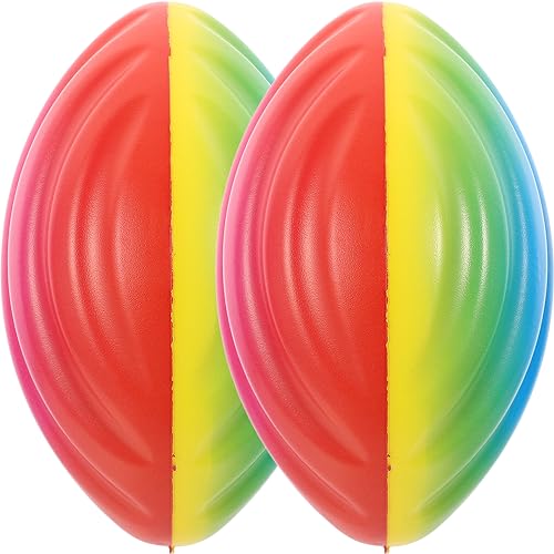 LUOZZY 2pcs Kids Rugby Ball Training Children Training Toy Reusable PU Foam Rugby Ball Sport Accessories