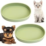 Fhiny 2 PCS Silicone Cat Food Bowls Shallow Dog Bowl 7