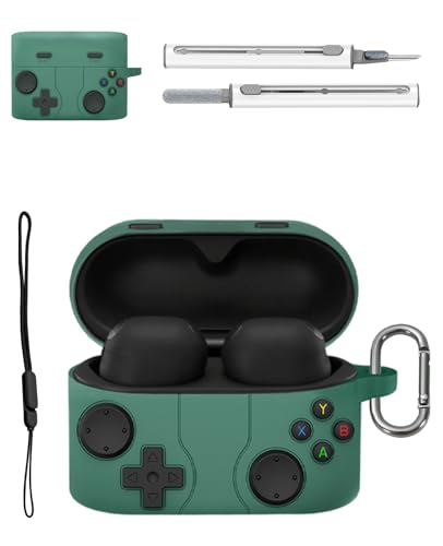 Sony WF-1000XM6�p�P�[�X �V���R���ی�J�o�[ �S�ʕی� ���h�~ �ϏՌ� �N���[�j���O�L�b�g&�X�g���b�v�t��(�O���[���Q�[���@)