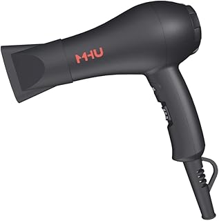 Mini Travel Hair Dryer 1000 Watts for RV & Pouring Art Lightweight Ceramic Ionic Blow Dryer Compact Size Plus Concentrator Black