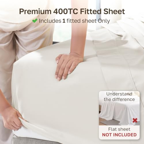 California Design Den 100% Cotton Sateen Deep Pocket Queen Fitted Sheets - image 2