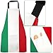 Syhood SATINIOR Italian Apron and Chef Hat for Women Men Italian Costume Fabric Bib Italy Flag Apron with Pocket Red Green Italy Gifts for Adult Kitchen Baking Pizza Cooking Party Decor