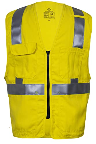 National Safety Apparel Vizable Fr Hi-Vis Deluxe Road Vest - Type R Class 2 (Lg) #TOP13