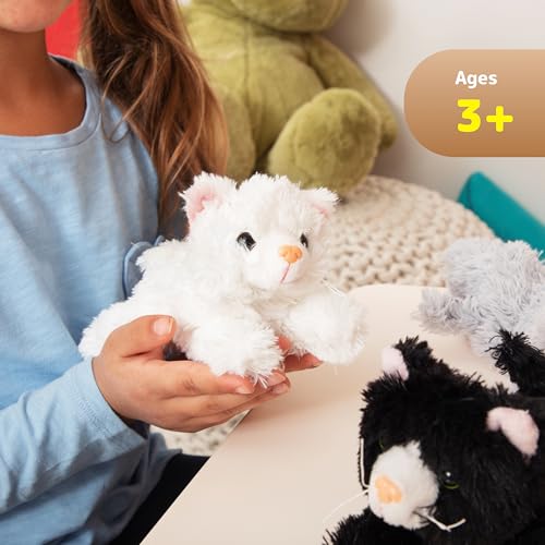 Image of PREXTEX Plush Cat Toys Stuffed Animal with 3 Cats Baby Stuffed Animals - Big Cat Zippers 3 Little Plush Baby Kittens - Animal with Babies - Gift for Cats Lovers
