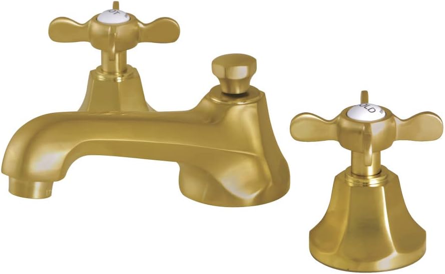 Kingston Brass KS4467BEX Essex 8" Widespread Bathroom Faucet, Brushed Brass