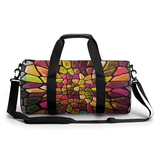 Duffel bag Pierres Colorées : le sac de gym 45x23x23cm anti-encombrement