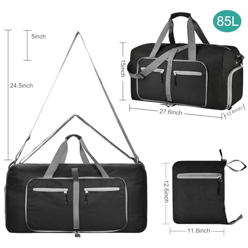 Image of Dimayar 85L Foldable Duffle Bag, Travel & Weekender, Overnight, Gym