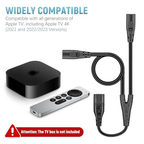 Image of ZORBES 2 in 1 Type C Power Cord, 2-Prong, Compatible with TV 1st-5th Gen