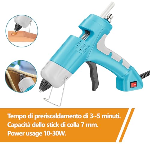 HHYSSG 20W Klebepistole mit 30 Klebesticks Heißklebepistole Ideal für Kleine Heimwerkerprojekte und Schnelle Reparaturen zu Hause und im Büro