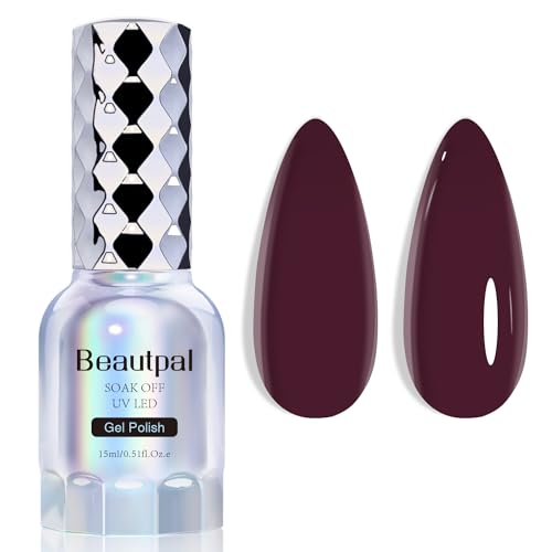 Larvall BEAUTPAL Red Gel Nail Polish 15ML Soak Off UV LED Gel Polish Nail Art Manicure Salon DIY at Home, Color 115 Mulberry Seeds