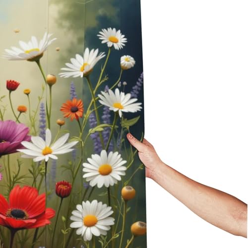Rideau de douche opaque en textile de qualité supérieure motif floral