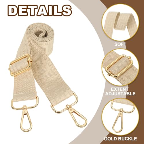 Image of PATIKIL Purse Strap, Adjustable Crossbody Bag Straps Wide Shoulder Strap Universal Replacement Shoulder Bag Belt for Women's Handbags Canvas Satchels Bag Backpack, Khaki