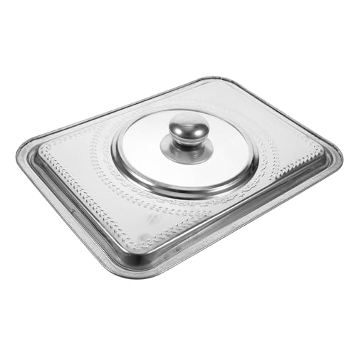 GRIRIW de Alimentos Inoxidable Visible para Platos Tapa para Bbq Parrilla y Cocina Protector de Comida para Fiestas y Camping