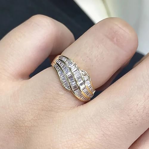 Stylish Wedding Rings with Bright Cubic Zirconia for Women Luxury Fashion Finger Jewelry4