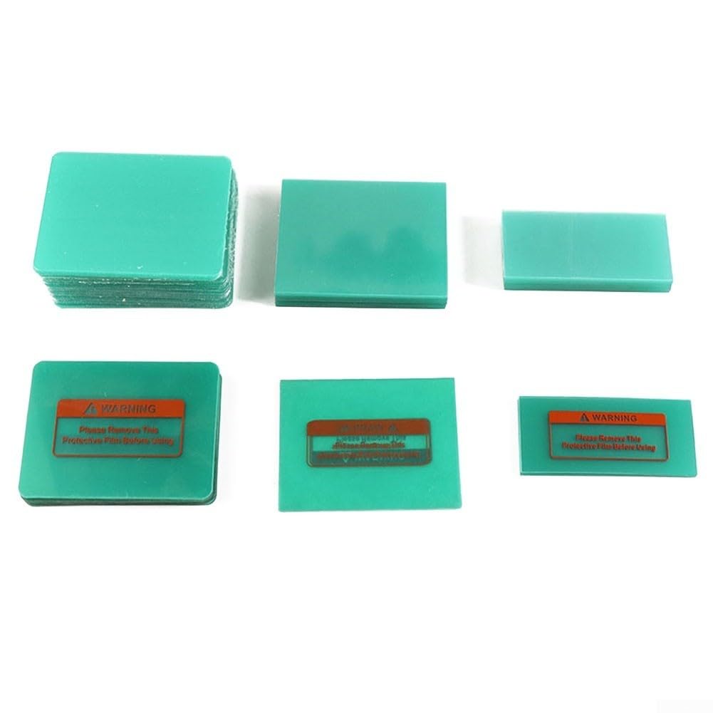 Lot de 5 films de protection pour casque de soudage avec lentille anti-éclaboussures pour protéger contre les scories de soudure et les dommages (108 x 50 mm)